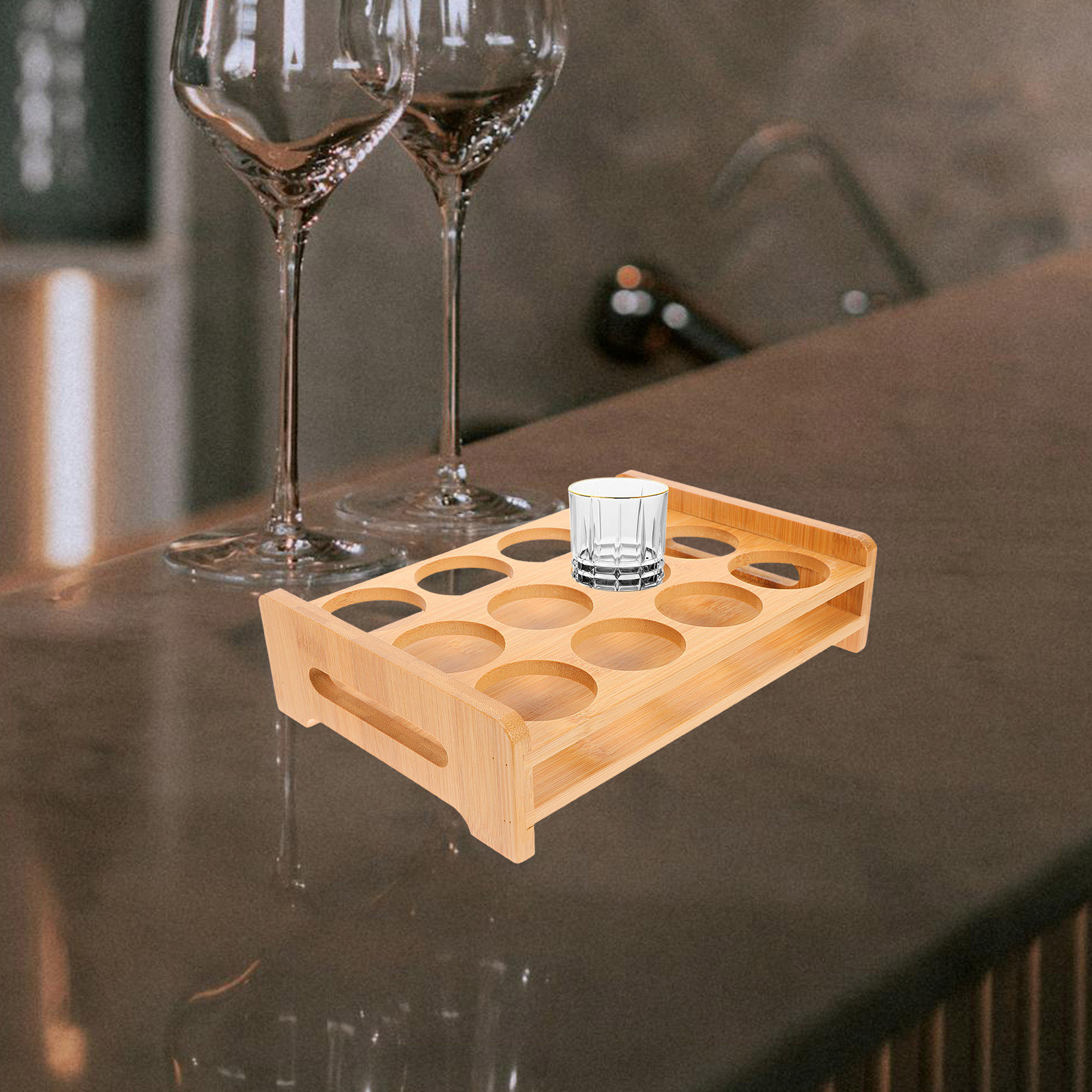 Wine Whiskey Beer - Suporte Expositor de Copos de Shot