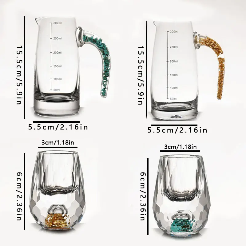 Wine Glass Set Crystal - Vidro de vinho pequeno da folha