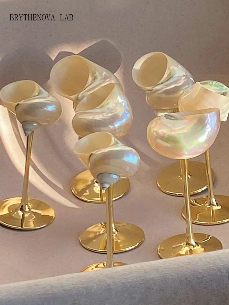Wine Glass Set Crystal - Copos de Vinho Retro em Forma