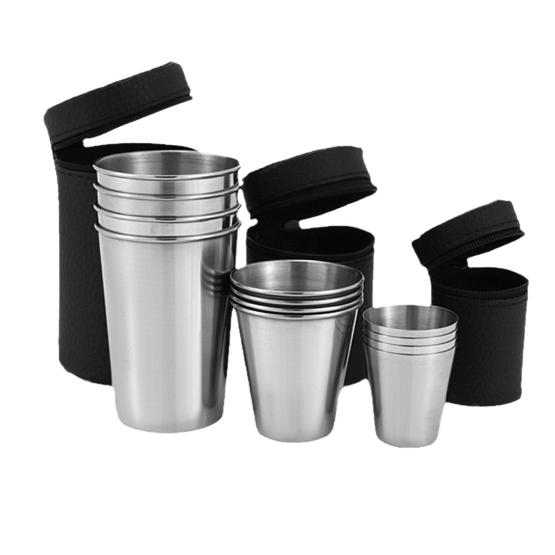 Conjunto Mini de Copos de Aço  - Wine Or Beer avaliação e preço