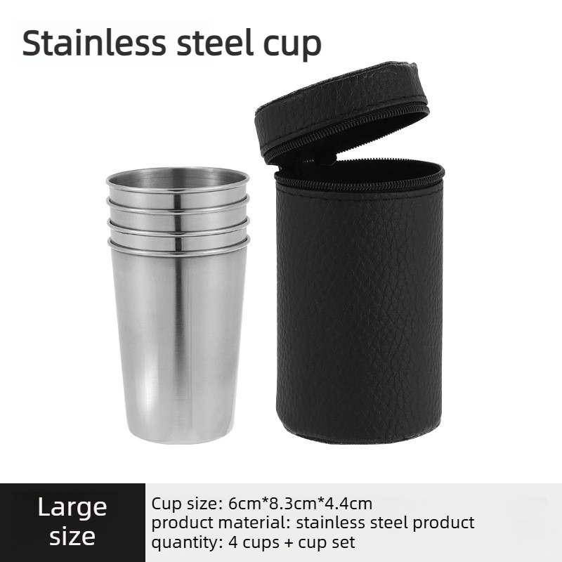 Conjunto Mini de Copos de Aço  - Wine Or Beer avaliação e preço