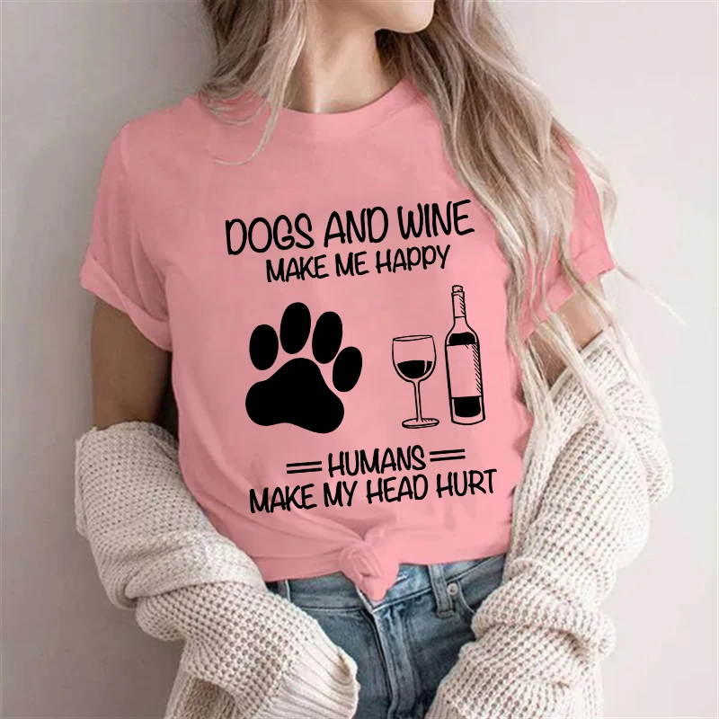 Mulheres cão mãe impressão t c - Wine Or Beer avaliação e preço