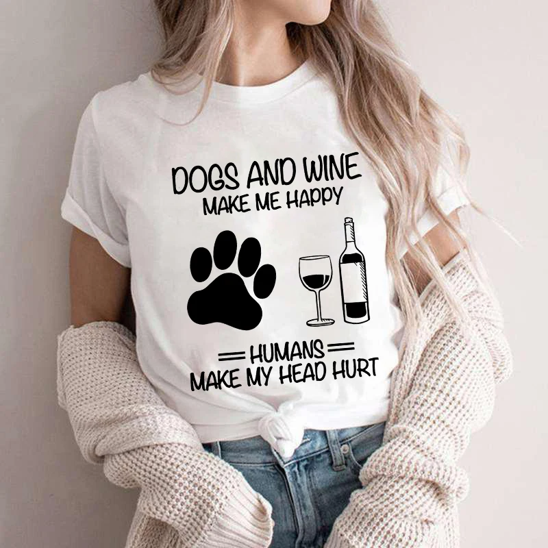 Mulheres cão mãe impressão t c - Wine Or Beer avaliação e preço
