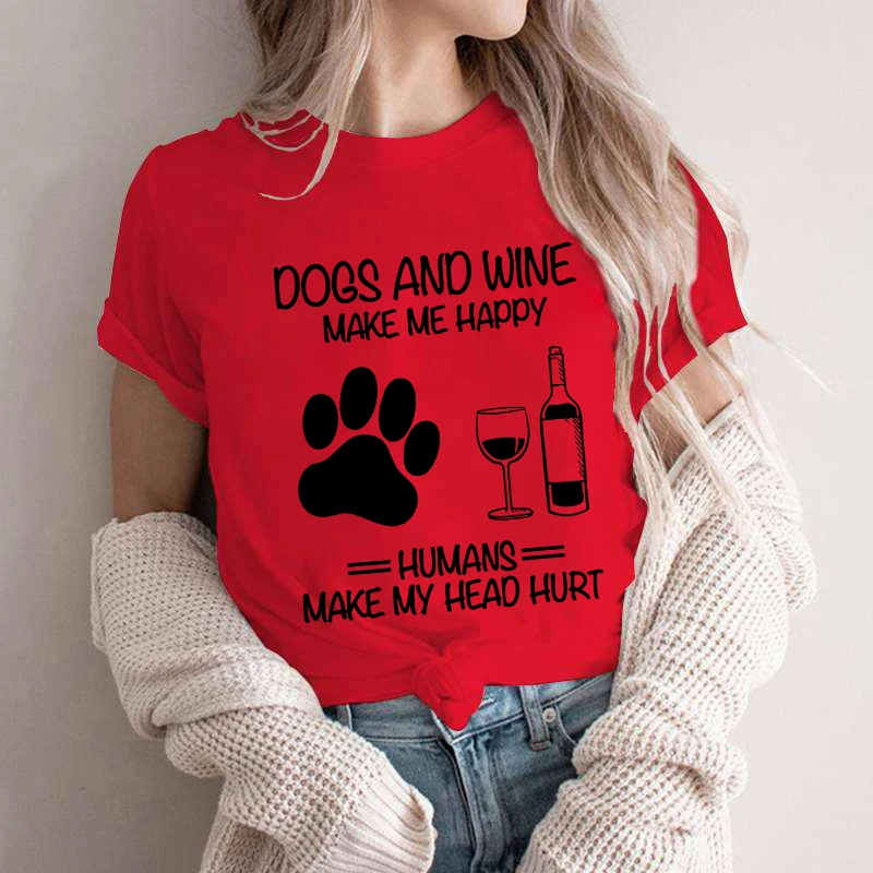Mulheres cão mãe impressão t c - Wine Or Beer avaliação e preço