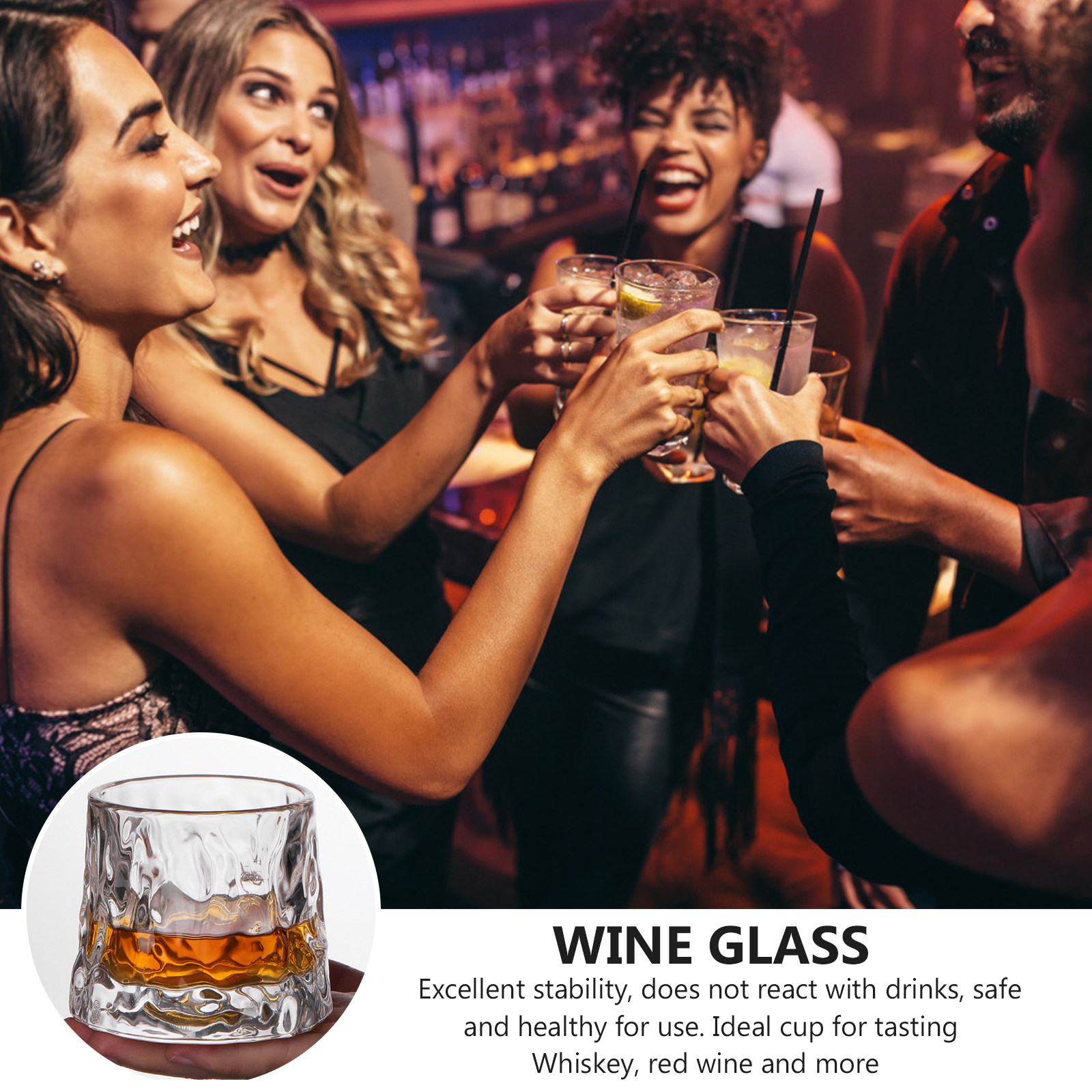 1 Copo de Vinho Martelado Prem - Wine Whiskey Beer avaliação e preço