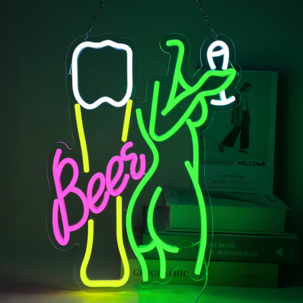 Letreiro Neon de Cerveja, Luz  - Wine In Beer Store avaliação e preço